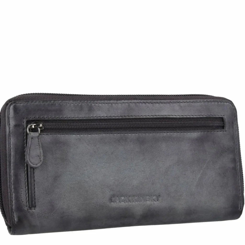 Jack Kinsky Damengeldbörsen Querformat<Nelson Geldbörse RFID Leder 20 cm anthrazit