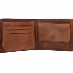 Jack Kinsky Herrengeldbörsen Querformat<Nelson Geldbörse RFID Leder 13 cm mokka