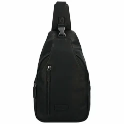 Jack Kinsky Umhängetaschen<Porto 12 Umhängetasche Leder 38 cm schwarz