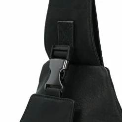 Jack Kinsky Umhängetaschen<Porto 12 Umhängetasche Leder 38 cm schwarz