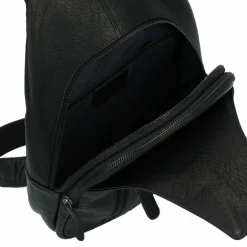 Jack Kinsky Umhängetaschen<Porto 12 Umhängetasche Leder 38 cm schwarz