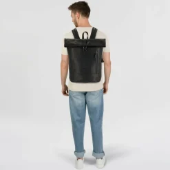 Jack Kinsky Lederrucksäcke|Daypacks<Porto Daypack Leder 43 cm Laptopfach schwarz