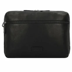 Discount Jack Kinsky Porto Umhängetasche Leder 33 cm schwarz