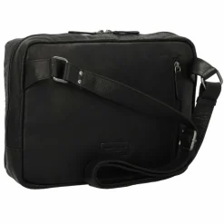 Discount Jack Kinsky Porto Umhängetasche Leder 33 cm schwarz