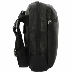 Discount Jack Kinsky Porto Umhängetasche Leder 33 cm schwarz