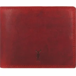 Jack Kinsky Herrengeldbörsen Querformat<Risör Geldbörse RFID Schutz Leder 13 cm rot