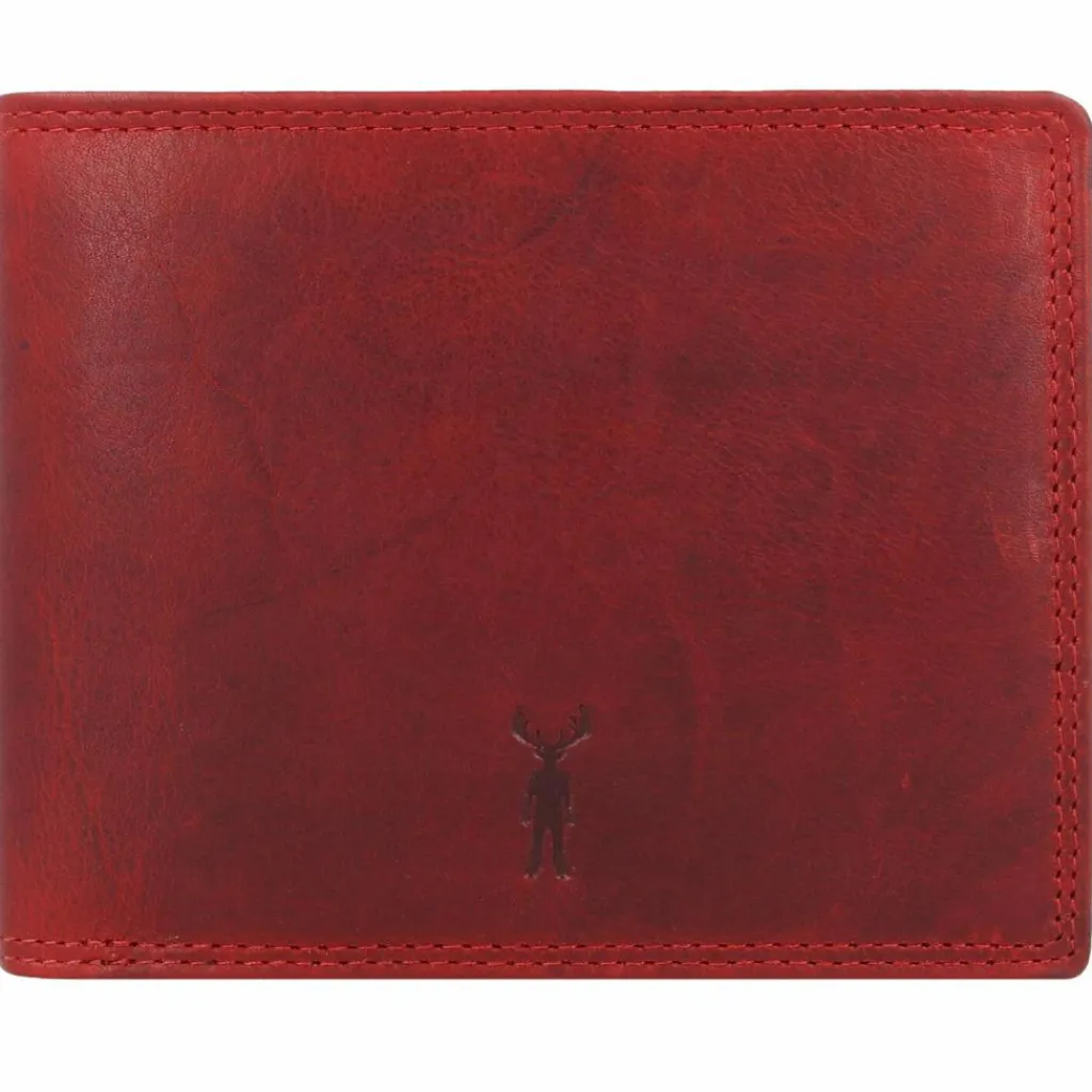 Jack Kinsky Herrengeldbörsen Querformat<Risör Geldbörse RFID Schutz Leder 13 cm rot