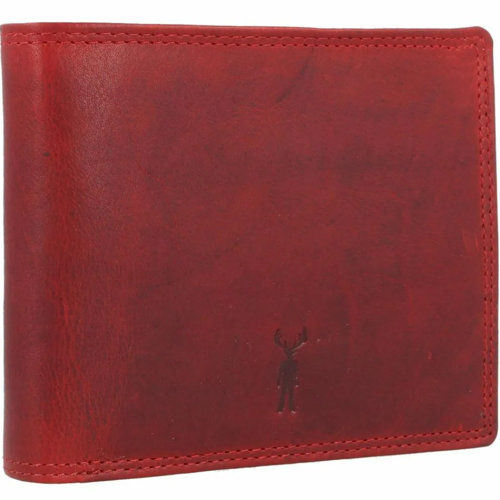 Jack Kinsky Herrengeldbörsen Querformat<Risör Geldbörse RFID Schutz Leder 13 cm rot