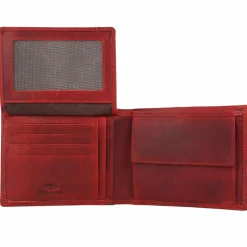 Jack Kinsky Herrengeldbörsen Querformat<Risör Geldbörse RFID Schutz Leder 13 cm rot