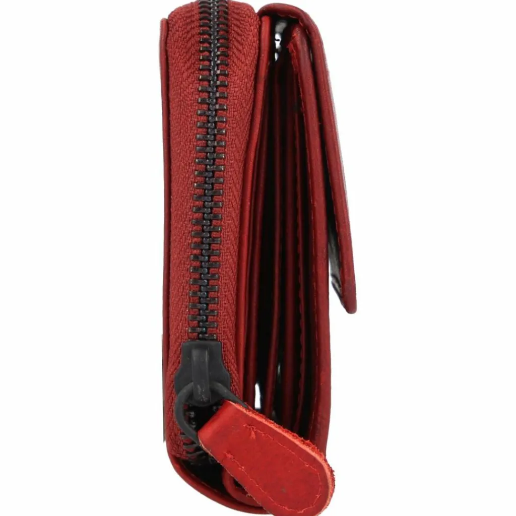 Discount Jack Kinsky Risör Geldbörse RFID Schutz Leder 14 cm rot