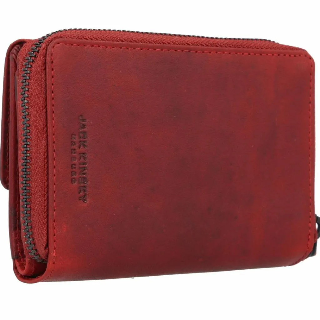Discount Jack Kinsky Risör Geldbörse RFID Schutz Leder 14 cm rot