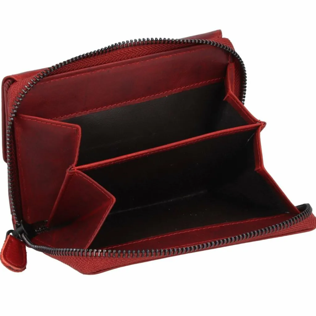 Discount Jack Kinsky Risör Geldbörse RFID Schutz Leder 14 cm rot