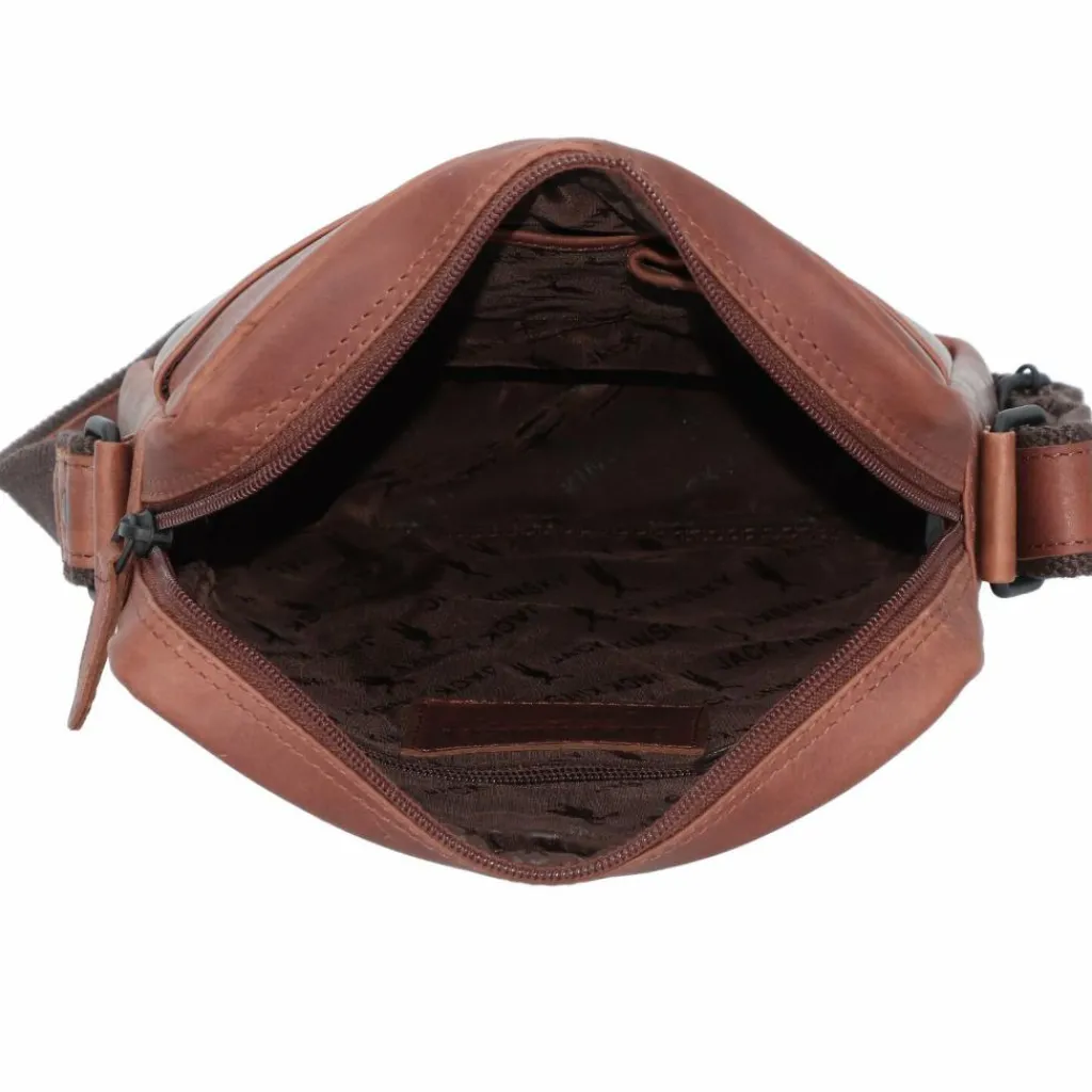 Jack Kinsky Umhängetaschen<Risör Umhängetasche Leder 20 cm cognac