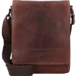 Jack Kinsky Umhängetaschen<Risör Umhängetasche Leder 20 cm cognac