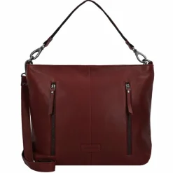 Jack Kinsky Schultertaschen<Schultertasche Leder 33 cm rot
