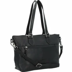 Hot Jack Kinsky Schultertasche Leder 27 cm schwarz