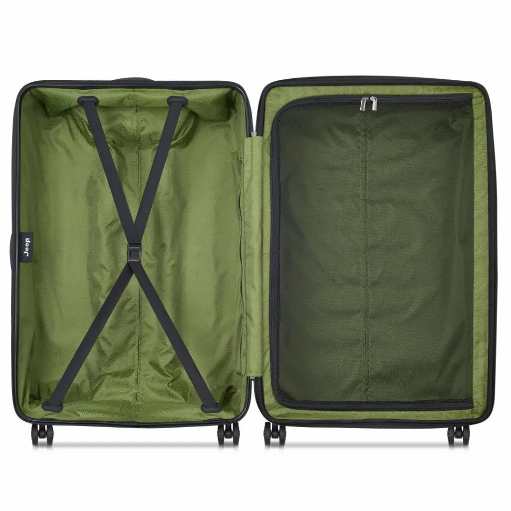 Jeep Hartgepäck|4-Rollen Koffer<JH004C 4 Rollen Trolley 80 cm mit Dehnfalte avocade green