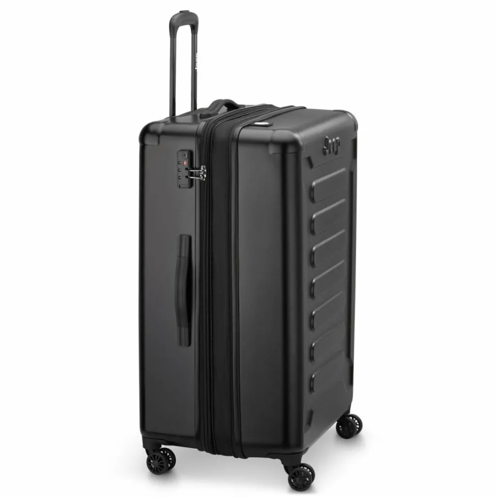 Outlet Jeep JH004C 4 Rollen Trolley 75 cm mit Dehnfalte black