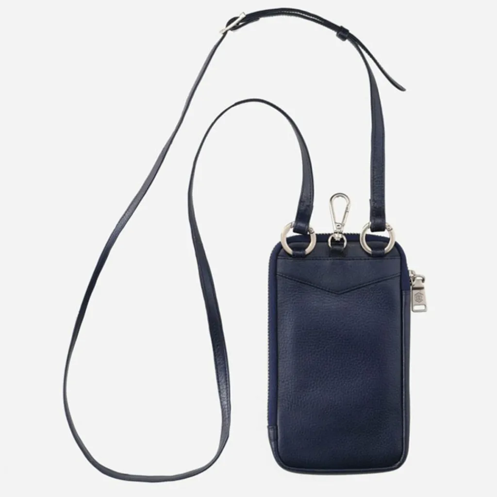 Clearance Jekyll & Hide Paris Handytasche Leder 10 cm metallic indigo