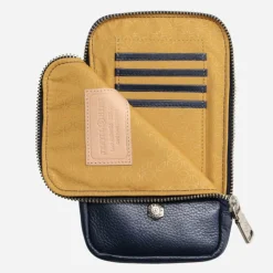 Clearance Jekyll & Hide Paris Handytasche Leder 10 cm metallic indigo