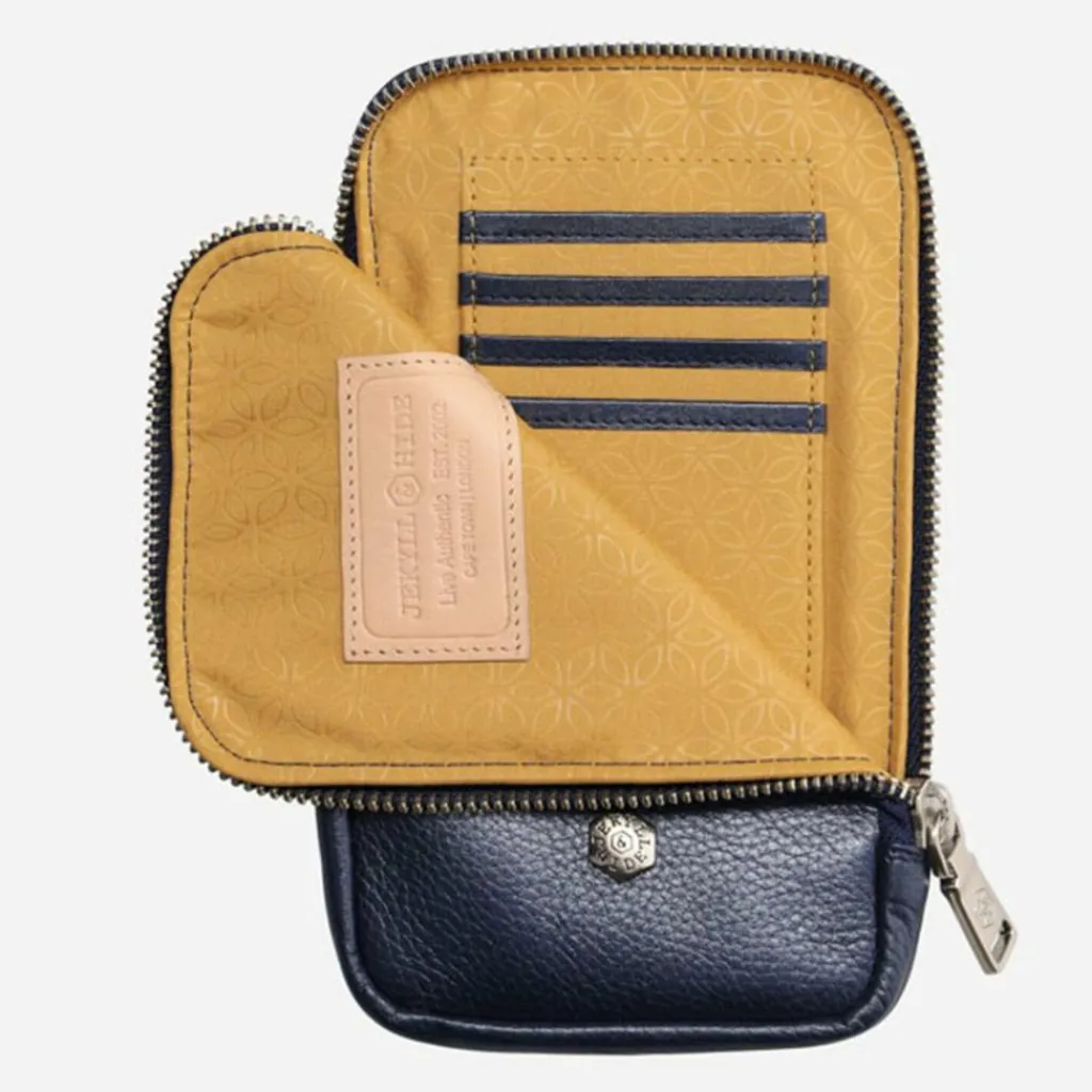 Clearance Jekyll & Hide Paris Handytasche Leder 10 cm metallic indigo