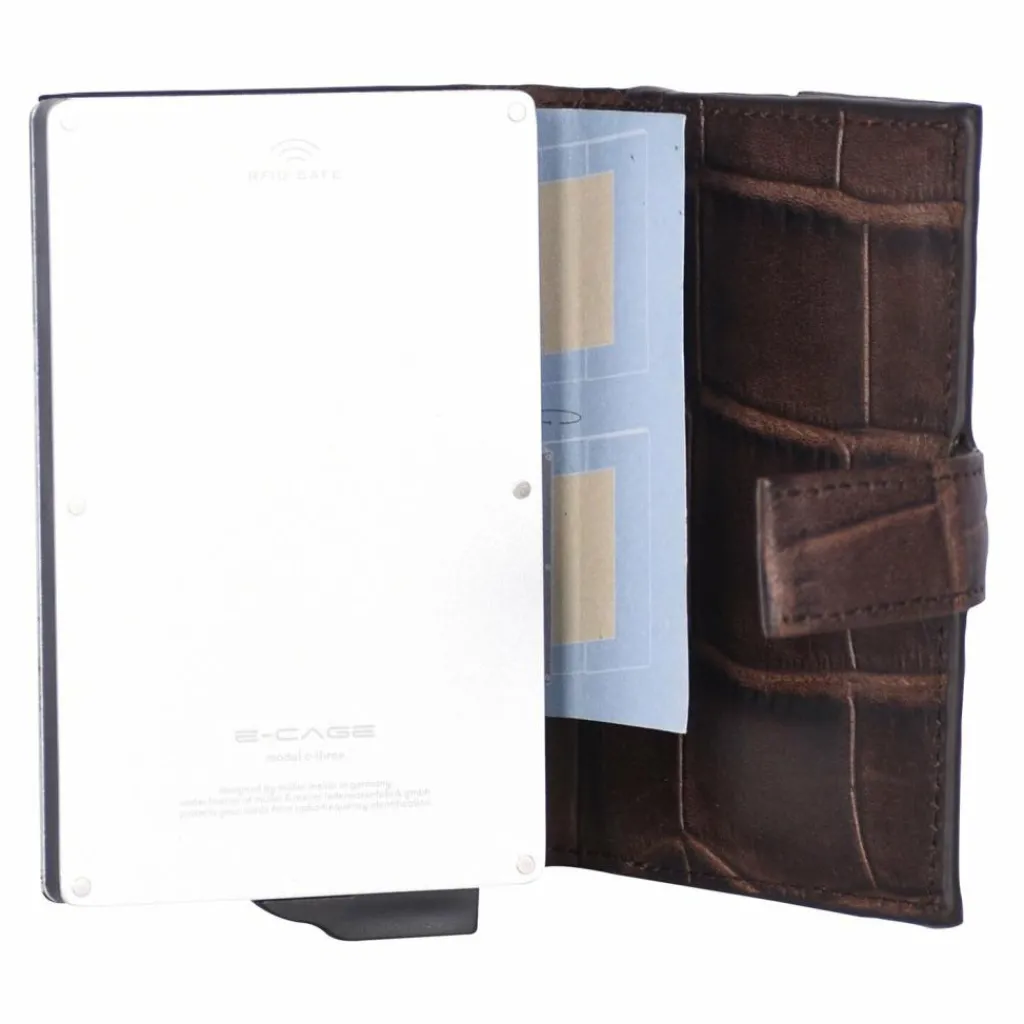 Best Joop! Fano C-Three Kreditkartenetui RFID Schutz Leder 7 cm darkbrown