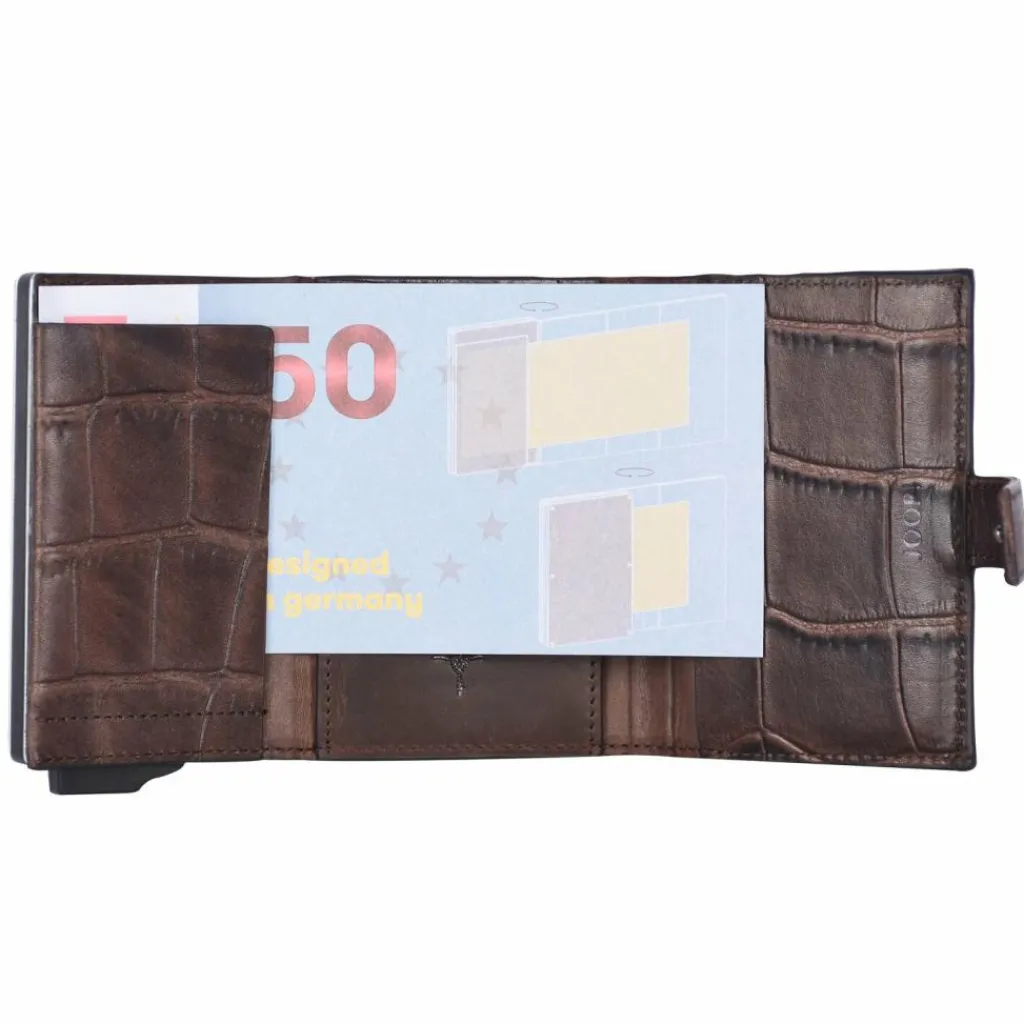 Best Joop! Fano C-Three Kreditkartenetui RFID Schutz Leder 7 cm darkbrown