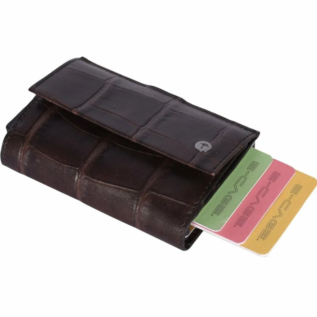 Best Joop! Fano C-Three Kreditkartenetui RFID Schutz Leder 7 cm darkbrown