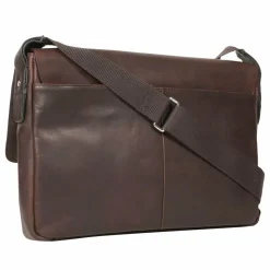 Hot Joop! Messenger Leder 37 cm Laptopfach seal brown