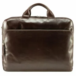 Discount Jost Skagen Aktentasche Leder 40 cm Laptopfach redbrown