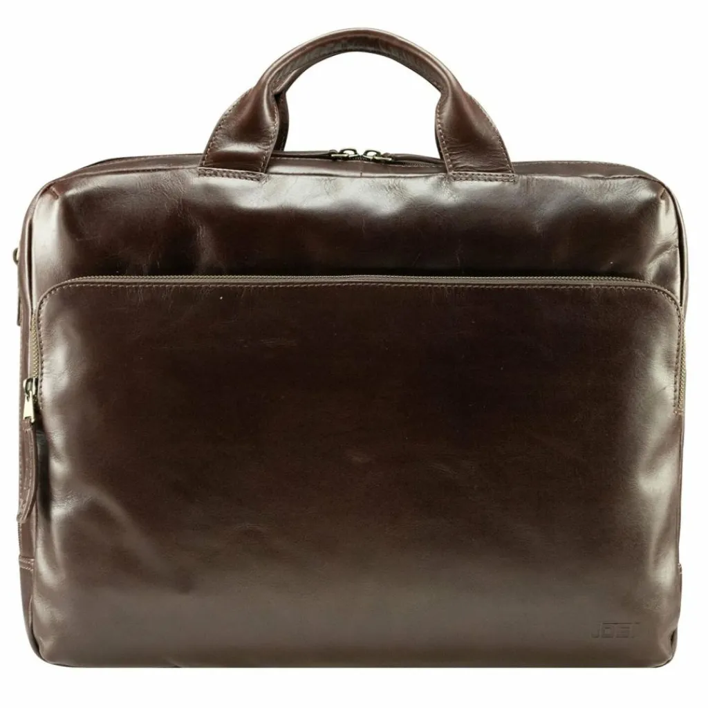 Discount Jost Skagen Aktentasche Leder 40 cm Laptopfach redbrown