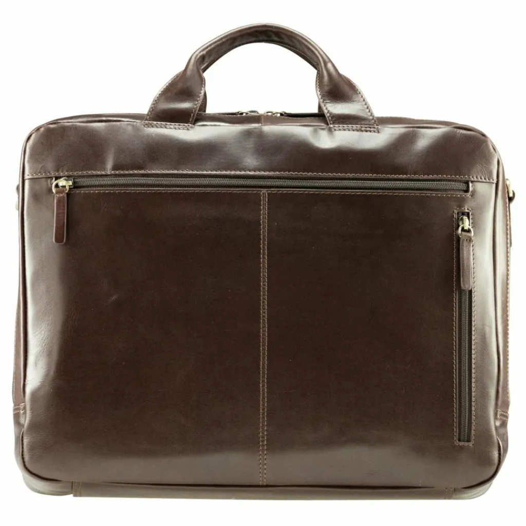 Discount Jost Skagen Aktentasche Leder 40 cm Laptopfach redbrown