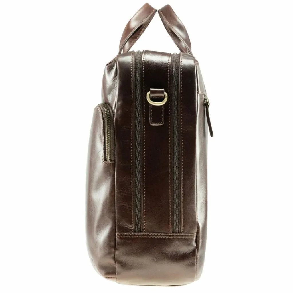 Discount Jost Skagen Aktentasche Leder 40 cm Laptopfach redbrown