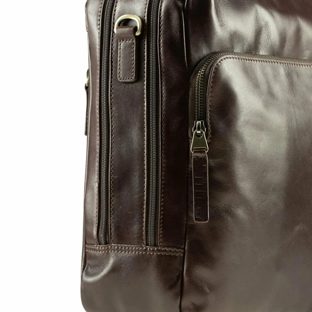 Discount Jost Skagen Aktentasche Leder 40 cm Laptopfach redbrown