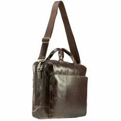 Discount Jost Skagen Aktentasche Leder 40 cm Laptopfach redbrown