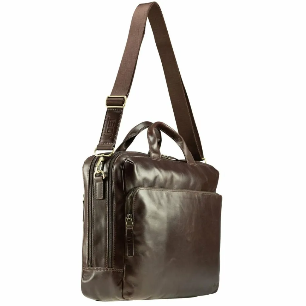 Discount Jost Skagen Aktentasche Leder 40 cm Laptopfach redbrown