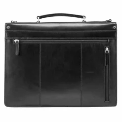 Jost Skagen Aktentasche Leder 40 cm Laptopfach black