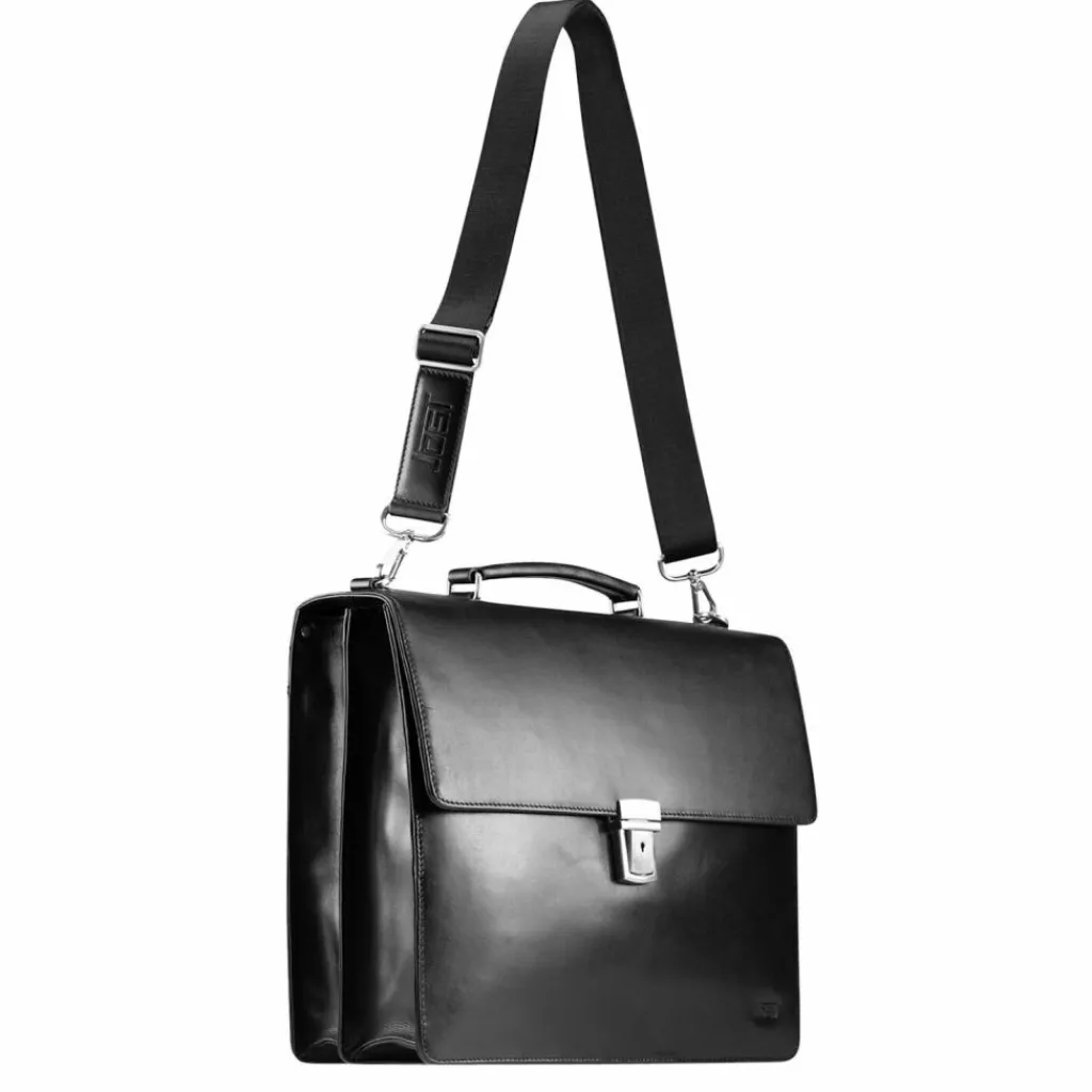 Jost Skagen Aktentasche Leder 40 cm Laptopfach black