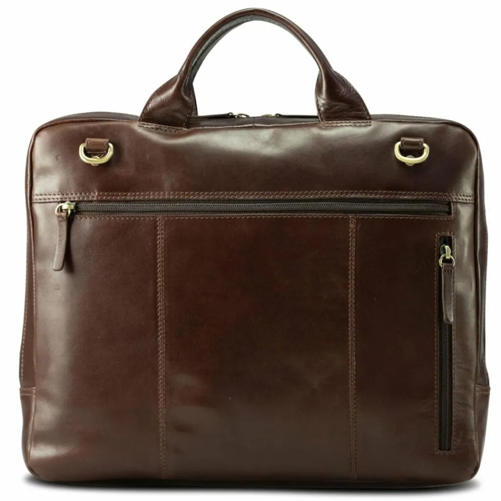 Sale Jost Skagen Aktentasche Leder 38 cm Laptopfach redbrown