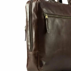 Sale Jost Skagen Aktentasche Leder 38 cm Laptopfach redbrown