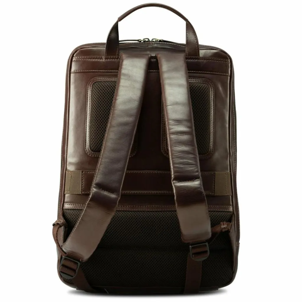 Jost Skagen Business-Rucksack Leder 42 cm Laptopfach redbrown