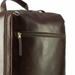 Jost Skagen Business-Rucksack Leder 42 cm Laptopfach redbrown