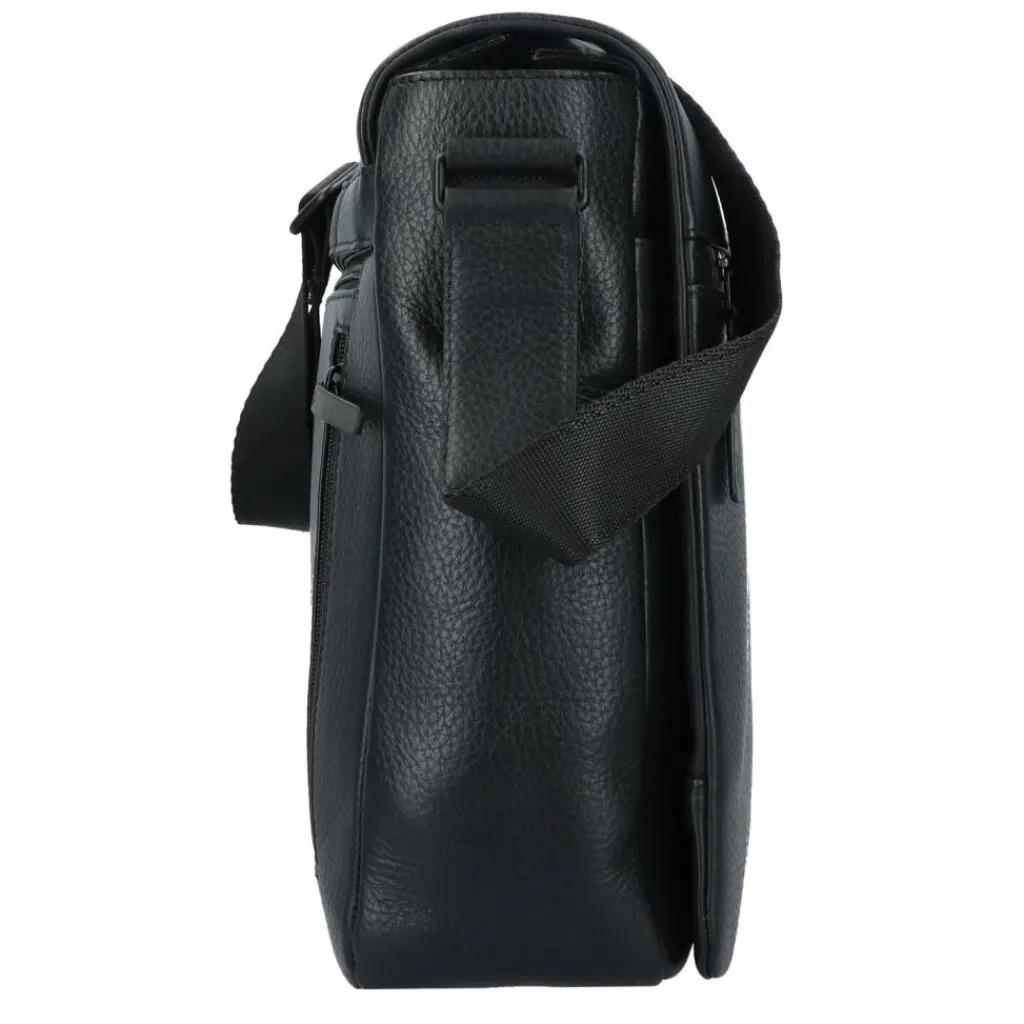 Jost Messenger Bags|Laptoptaschen<Stockholm Messenger Tasche Leder 38 cm Laptopfach schwarz