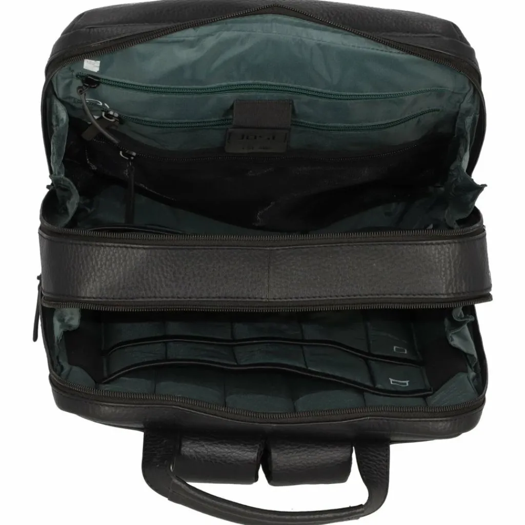 Best Jost Stockholm Rucksack Leder 46 cm Laptopfach schwarz
