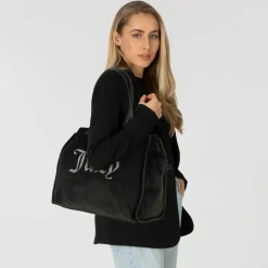 Juicy Couture Shopper|Schultertaschen<Iris Velvet Rhinestones Shopper Tasche 33 cm black