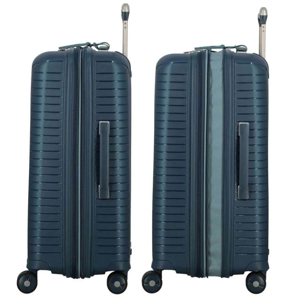 Jump Hartgepäck|4-Rollen Koffer<Evae 4 Rollen Trolley 66 cm mit Dehnfalte marine