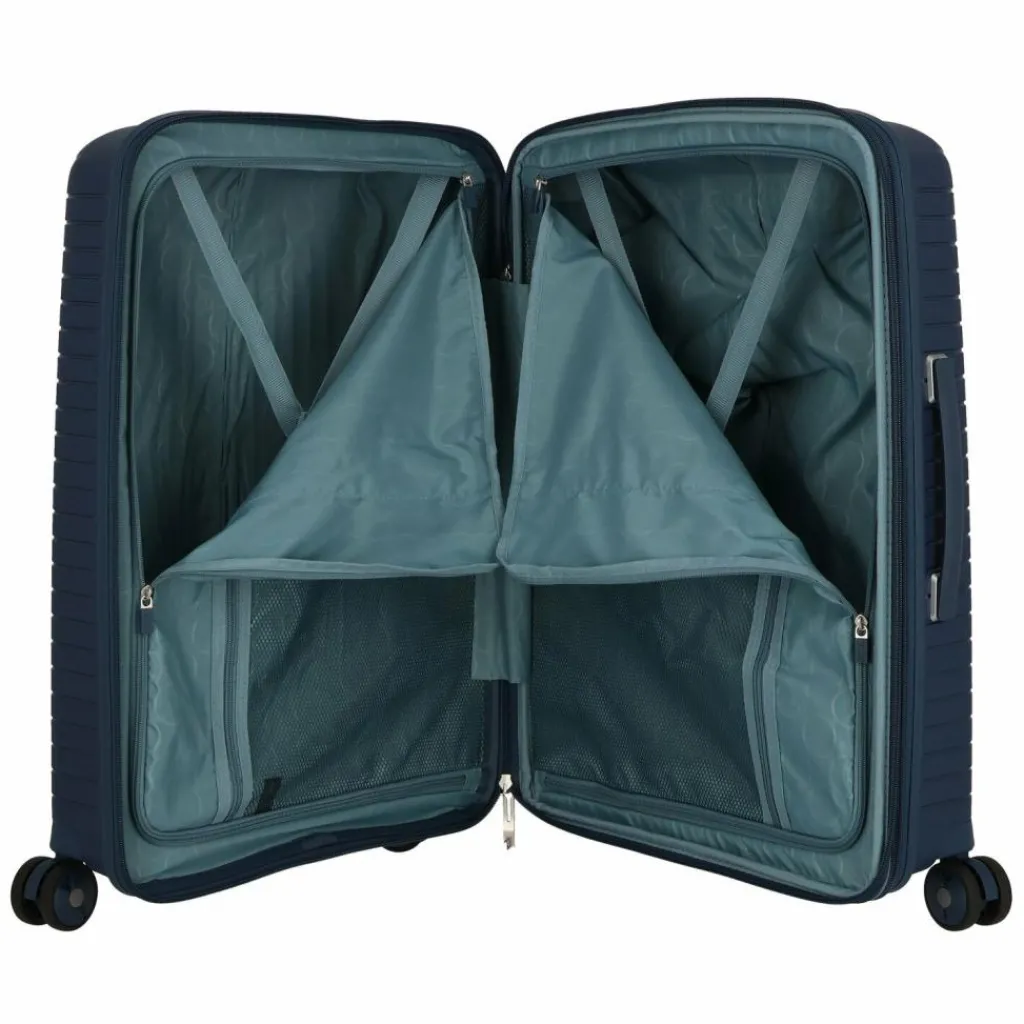 Jump Hartgepäck|4-Rollen Koffer<Evae 4 Rollen Trolley 66 cm mit Dehnfalte marine