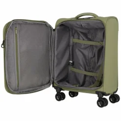 Jump Weichgepäck Kabinengepäck|4-Rollen Kabinentrolleys<Monthélys 4 Rollen Kabinentrolley 55 cm mit Dehnfalte light green