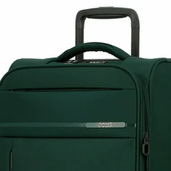 Best Jump Monthélys 4 Rollen Kabinentrolley 55 cm mit Dehnfalte dark green