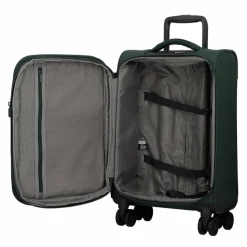 Best Jump Monthélys 4 Rollen Kabinentrolley 55 cm mit Dehnfalte dark green